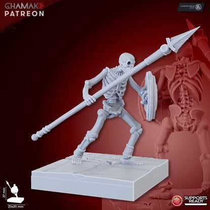 Undead Pharaohs Sand Skeletons | 28mm Heroic-Scale Fantasy Infantry Miniatures
