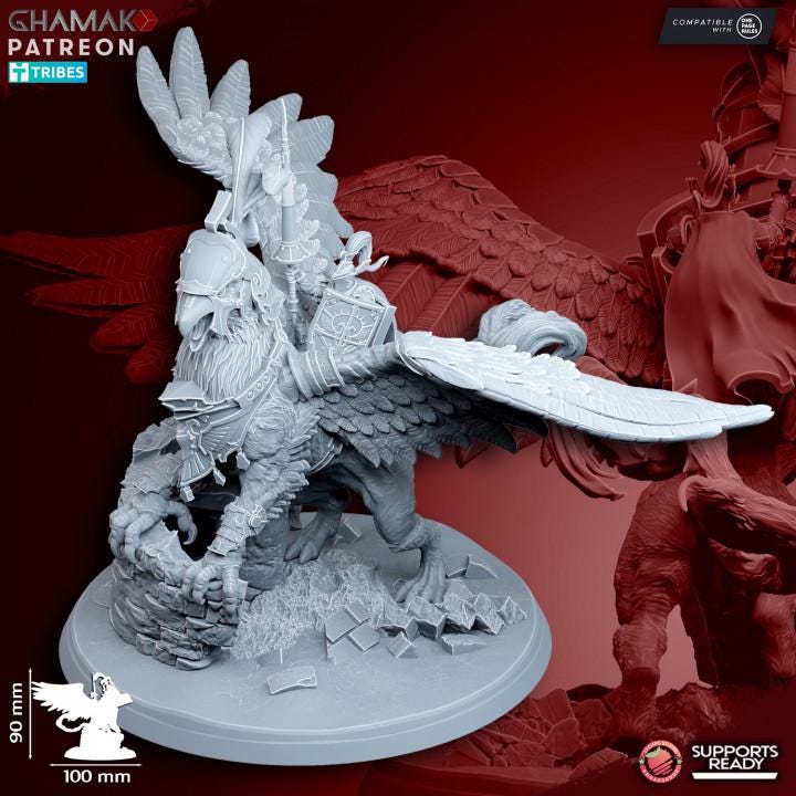 The Human Empire Gryphon | 28mm Heroic-Scale Fantasy Monster Miniatures