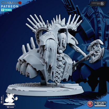Undying Flying Lord | 32/28mm Heroic-Scale Sci-Fi Jetbike Miniatures