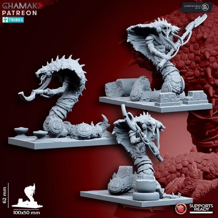 Undead Pharaohs Apophis Knights/Necropolis Guards | 28mm Heroic-Scale Fantasy Monster Miniatures