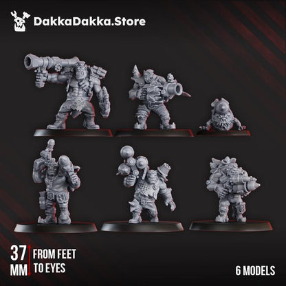 Porkaz Bazooka Bruvvaz | 32/28mm Heroic-Scale Sci-Fi Infantry Miniatures