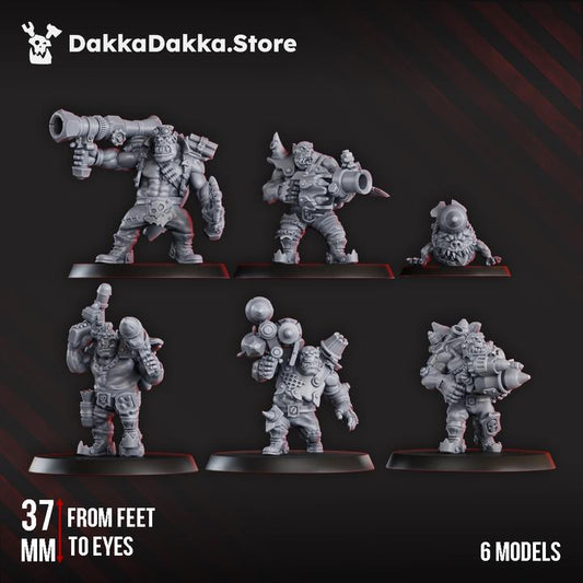 Porkaz Bazooka Bruvvaz | 32/28mm Heroic-Scale Sci-Fi Infantry Miniatures