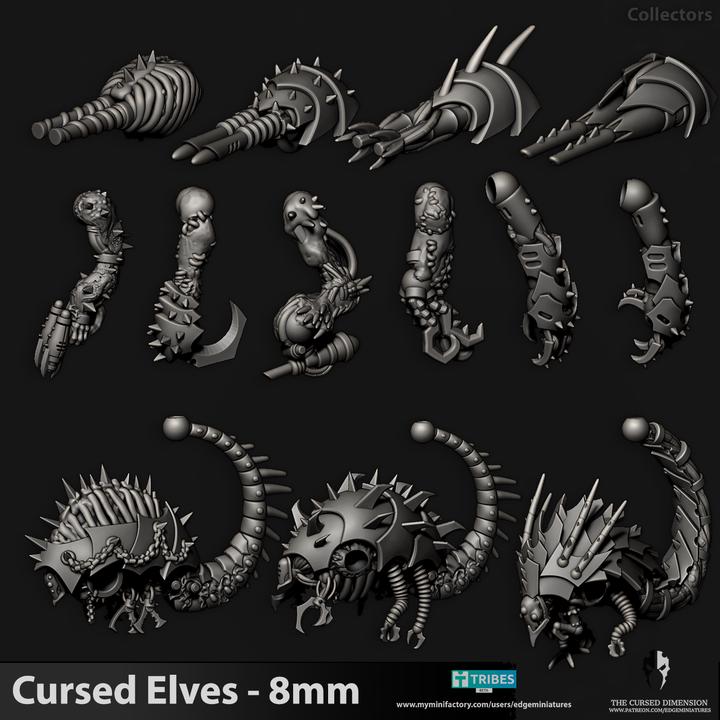 Cursed Elves Collector/Spirit Leecher | 8mm Epic Scale Sci-Fi Monster Miniatures