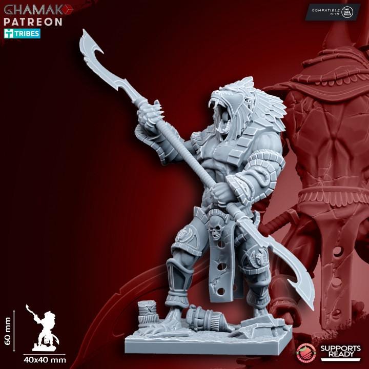 Undead Pharaohs Nomarch Guardian | 28mm Heroic-Scale Fantasy Monster Miniatures