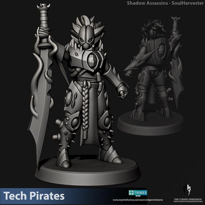 Tech Pirates Shadow Assassins | 32/28mm Heroic-Scale Sci-Fi Infantry Miniatures