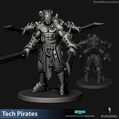 Cursed Elves/Tech Pirates Monstrosities | 32/28mm Heroic-Scale Sci-Fi Infantry Miniatures