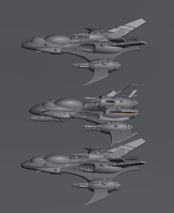 Tech Elves Fighters | 8mm Epic Scale Sci-Fi Vehicle Miniatures