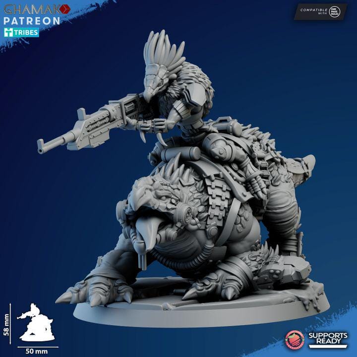 Scavengers Ravok Riders | 32/28mm Heroic-Scale Sci-Fi Monster Miniatures