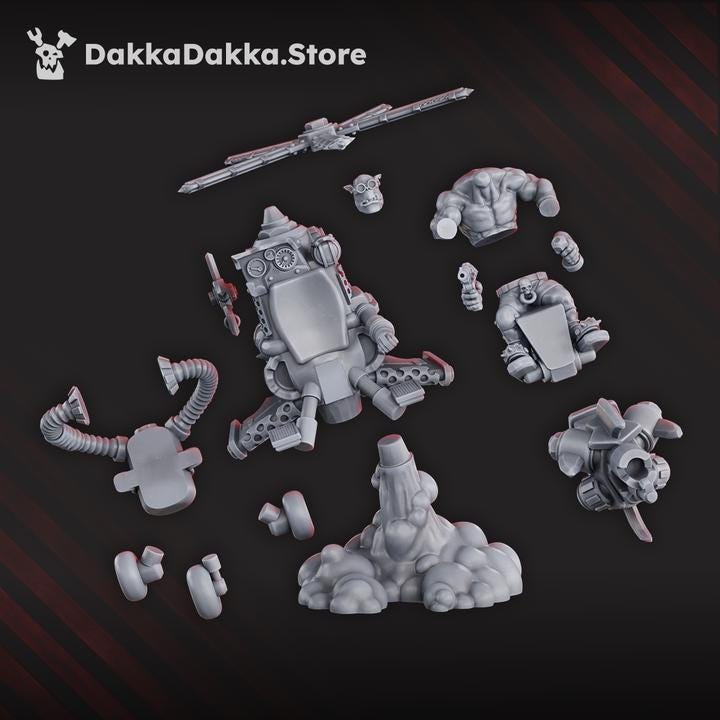 Porkaz Chonky Flyaz | 32/28mm Heroic-Scale Sci-Fi Jetbike Miniatures