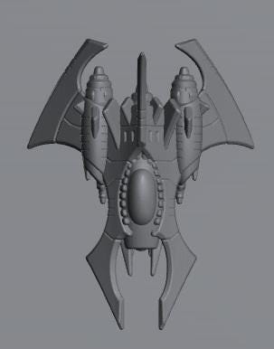 Cursed Elves Fleet Scale Fighters | Space Fleet Scale Sci-Fi Miniatures
