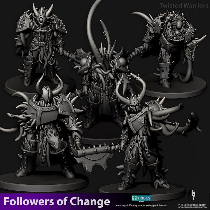 Fantasy Followers of Change Twisted Warriors | 28mm Heroic-Scale Fantasy Miniatures