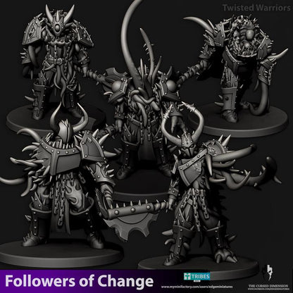 Fantasy Followers of Change Twisted Warriors | 28mm Heroic-Scale Fantasy Miniatures