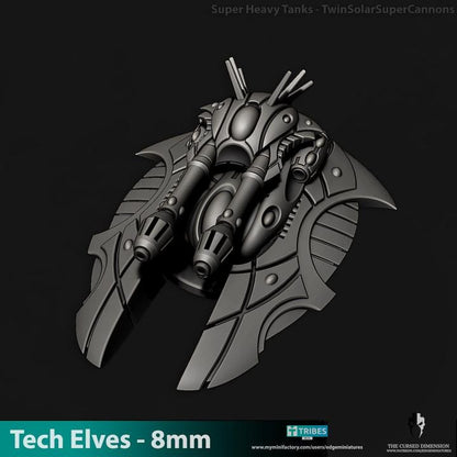 Tech Elves Super Heavy Tank | 8mm Epic Scale Sci-Fi Vehicle Miniatures