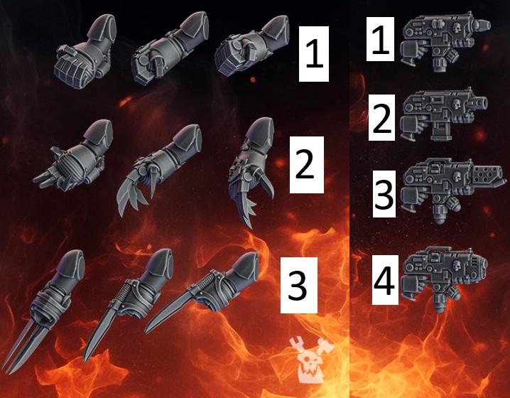Pactum Aeternum Conversion Bits | Weapons, Shield and Armour Accessories for 28-32mm Sci-Fi Miniatures