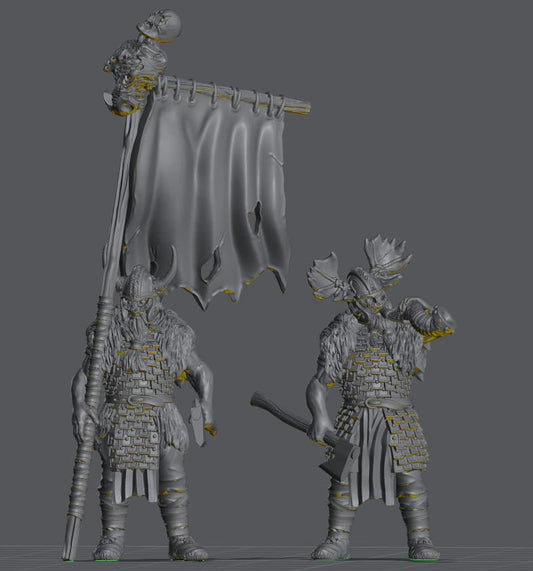 Savage Hillmen Command | 28mm Scale Fantasy Infantry Miniatures