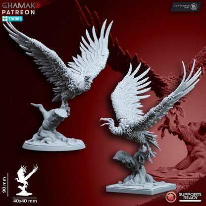 Undead Pharaohs Sand Vulture | 28mm Heroic-Scale Fantasy Beast Miniatures