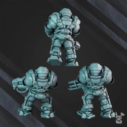 Starforged Clans Flameheart Guardians | 32/28mm Heroic-Scale Sci-Fi  Infantry Miniatures