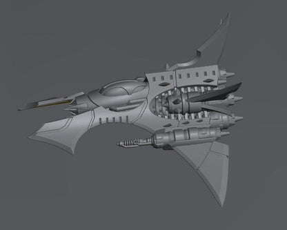 Cursed Elves Aerial Bomber | 8mm Epic Scale Sci-Fi Vehicle Miniatures