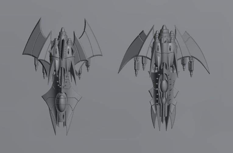 Cursed Elves Fleet Scale Cruiser | Space Fleet Scale Sci-Fi Miniatures