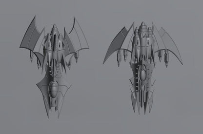 Cursed Elves Fleet Scale Cruiser | Space Fleet Scale Sci-Fi Miniatures