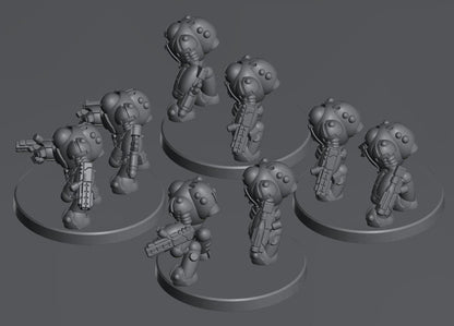 Skyborn Battlesuits | 8mm Epic Scale Sci-Fi Walker Miniature