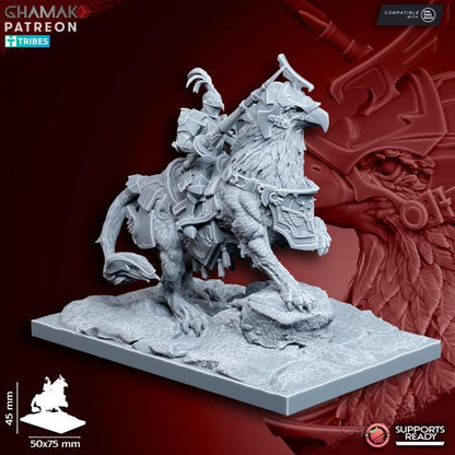 The Human Empire Demi-Gripphin Knights | 28mm Heroic-Scale Fantasy Cavalry Miniatures