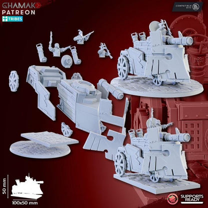 The Human Empire Steam Tank | 28mm Heroic-Scale Fantasy War Machine Miniatures