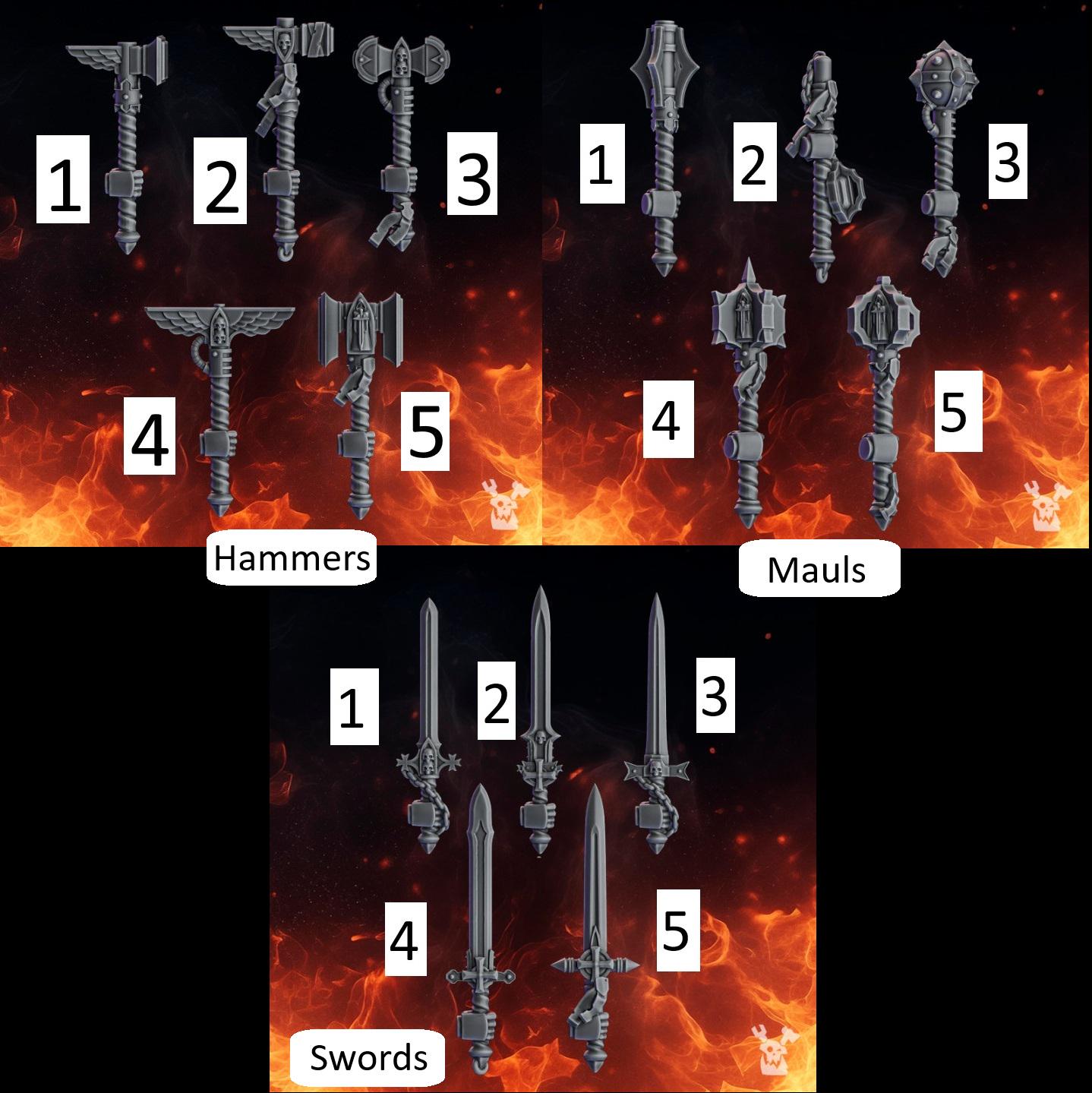 Pactum Aeternum Conversion Bits | Weapons, Shield and Armour Accessories for 28-32mm Sci-Fi Miniatures