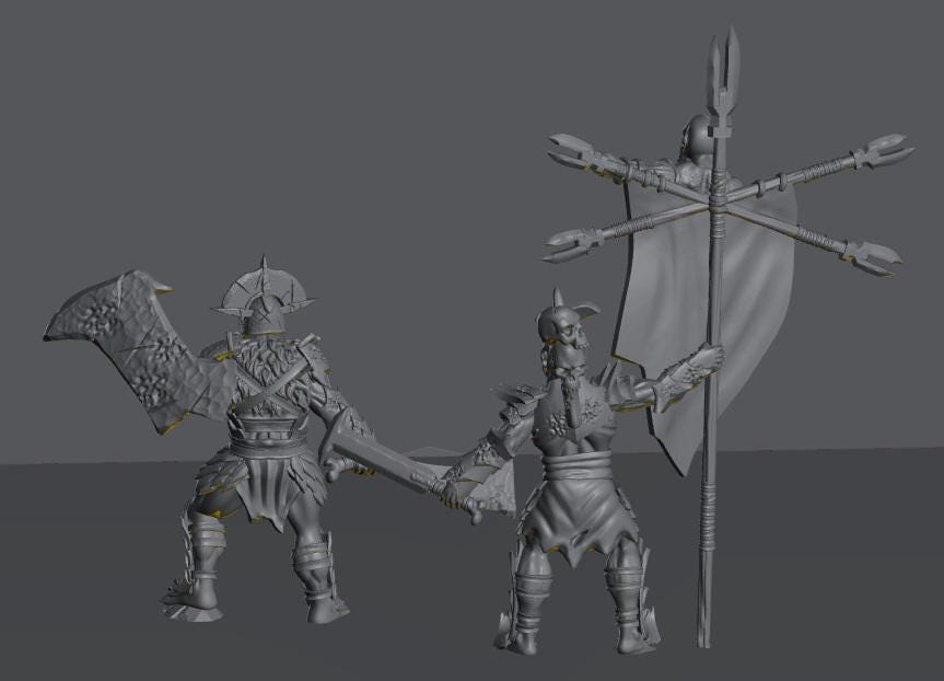 Orc Command | 28mm Scale Fantasy Infantry Miniatures