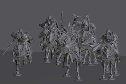 The 9 Lords on Horseback | 28mm Scale Fantasy Cavalry Miniatures