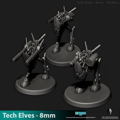 Tech Elves Walkers | 8mm Epic Scale Sci-Fi Walker Miniature