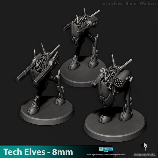 Tech Elves Walkers | 8mm Epic Scale Sci-Fi Walker Miniature