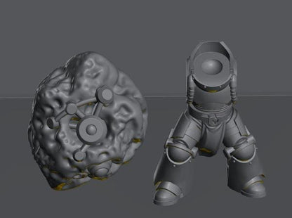 Fleet Scale Asteroid Base | Space Fleet Scale Sci-Fi Miniatures