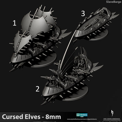 Cursed Elves Slave Barge | 8mm Epic Scale Sci-Fi Vehicle Miniatures