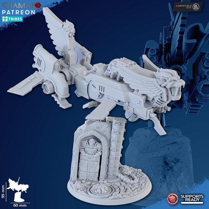 Vengeful Angels Nathaniel | 32/28mm Heroic-Scale Sci-Fi Hover Bike Leader