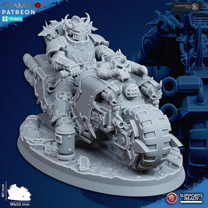 Heretic Traitor Bikes | 32/28mm Heroic-Scale Sci-Fi Power Armoured Bikes