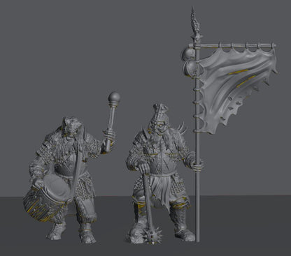 Orc Command | 28mm Scale Fantasy Infantry Miniatures