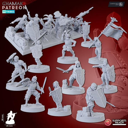 The Human Empire Melee Infantrymen | 28mm Heroic-Scale Fantasy Infantry Miniatures