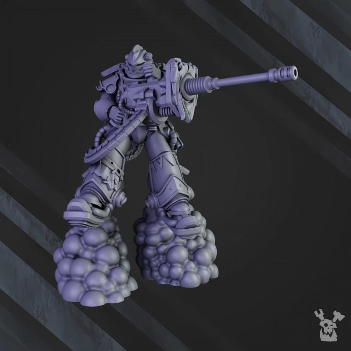 Clan Depressors | 32/28mm Heroic-Scale Sci-Fi Power Armoured Heavy Infantry