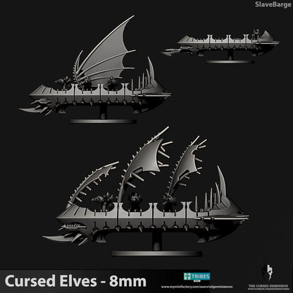 Cursed Elves Slave Barge | 8mm Epic Scale Sci-Fi Vehicle Miniatures