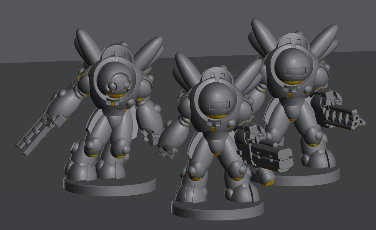 Skyborn Ghost Suits | 8mm Epic Scale Sci-Fi Infantry Miniatures