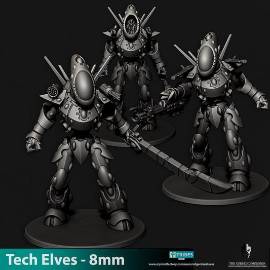 Tech Elves Titan Knight | 8mm Epic Scale Sci-Fi Titan Miniature