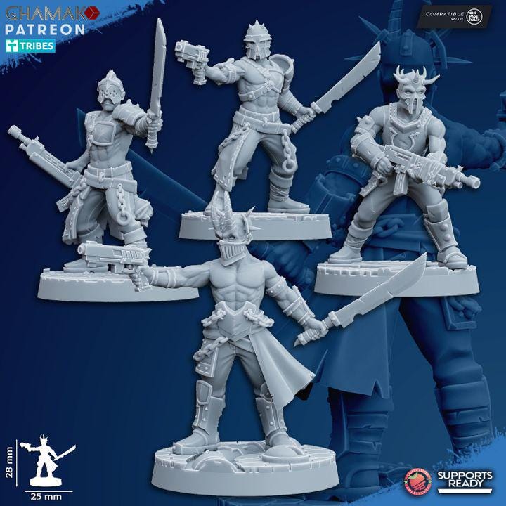 Heretic Cultists | 32/28mm Heroic-Scale Sci-Fi Infantry