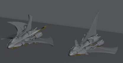 Tech Elves Fleet Scale Cruiser | Space Fleet Scale Sci-Fi Miniatures