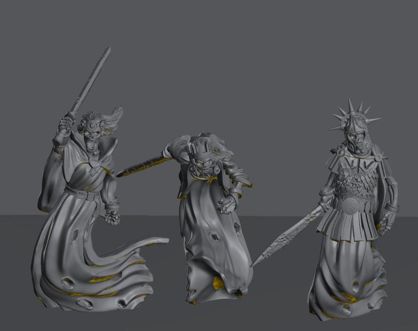 Undead Horde Ghosts | 28mm Scale Fantasy Infantry Miniatures
