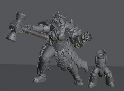 Iskra Nova The Firestorm | 32/28mm Heroic-Scale Sci-Fi Heavy Power Armour Infantry Leader