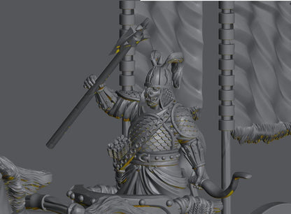 Chariot Raiders King | 28mm Scale Fantasy War Machine Miniatures