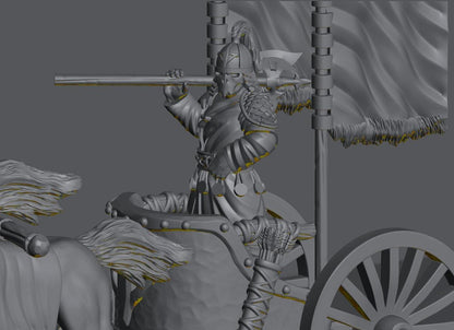 Chariot Raiders Warrior on Chariot | 28mm Scale Fantasy War Machine Miniatures