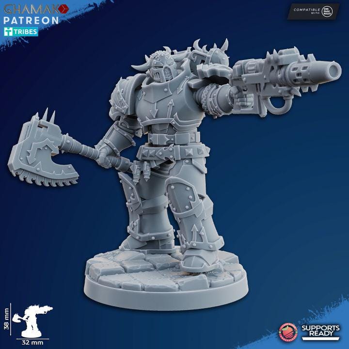 Heretic Militum Core Troops | 32/28mm Heroic-Scale Sci-Fi Power Armoured Infantry