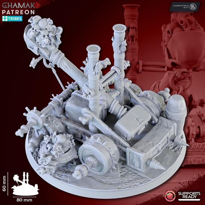 Undead Pharaohs Sand Catapult | 28mm Heroic-Scale Fantasy War Machine Miniatures